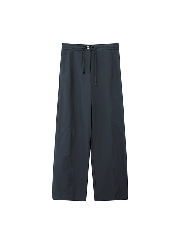 Drawstring Straight Leg Casual Pants