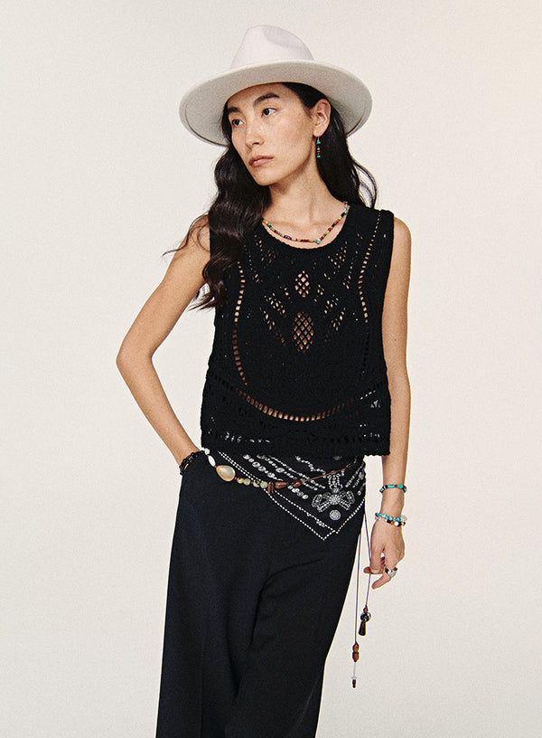 Fall Lace Shell Top