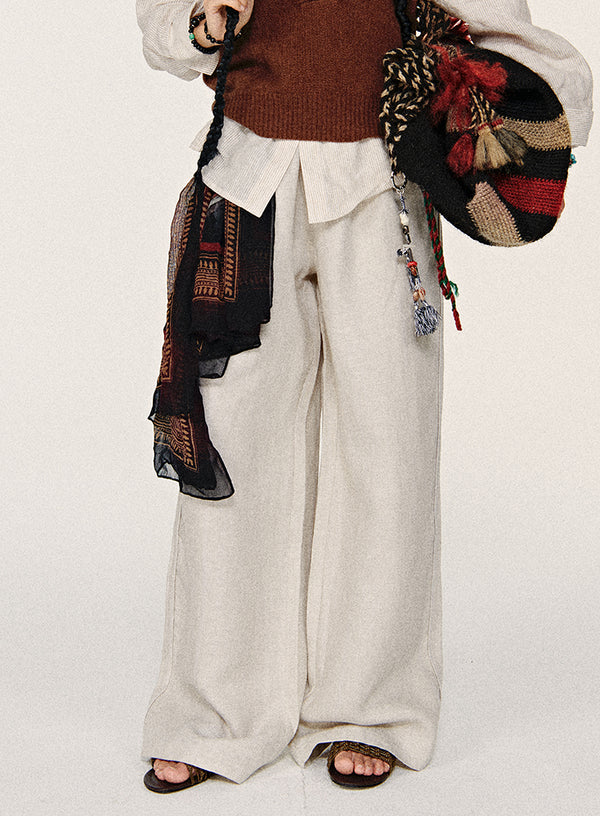 Linen Denim Pants