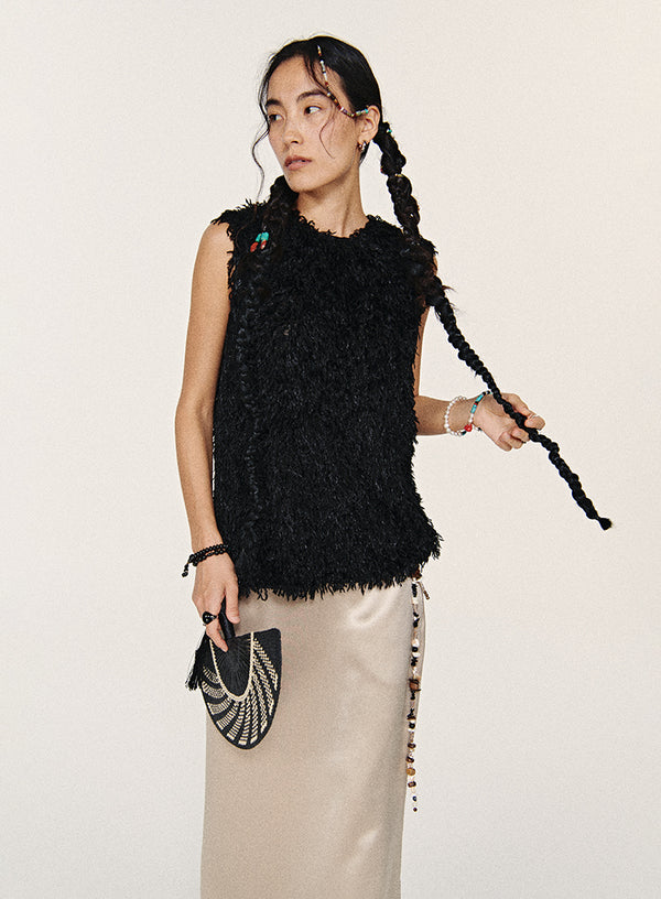 Alpaca pels ruskindsvest