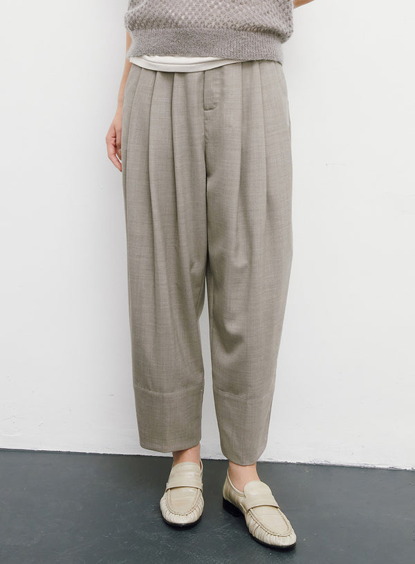 Classic Plaid Wool Trousers