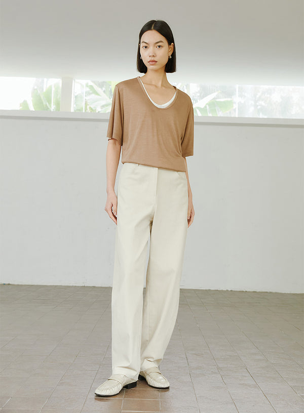 Casual Straight-Leg Pants