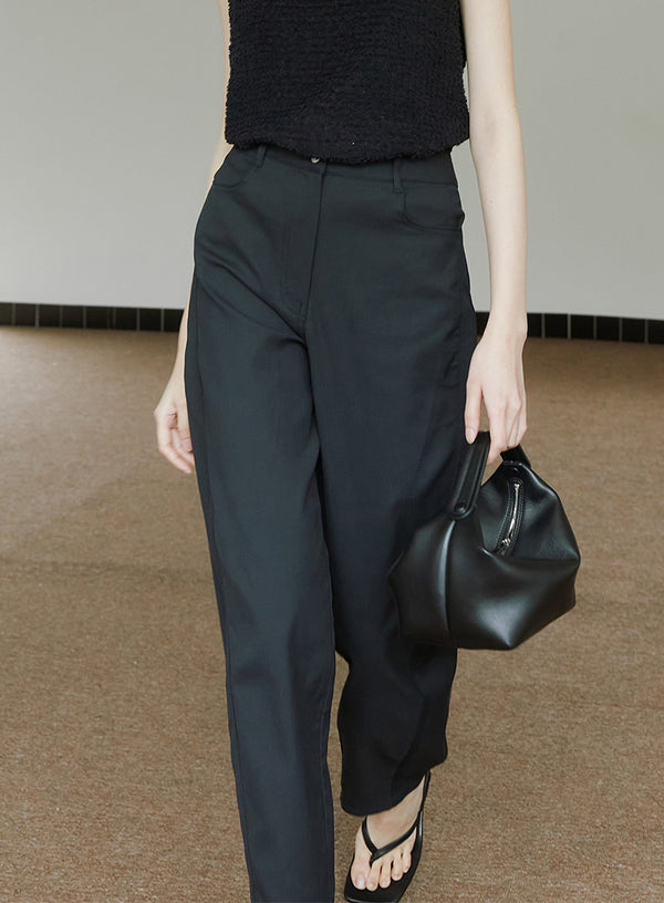 Straight-Leg Casual Trousers