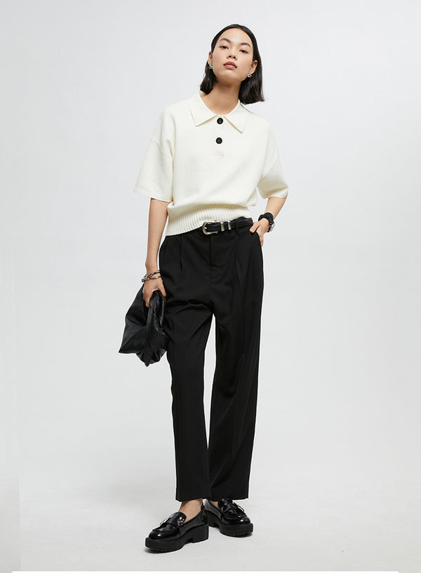 Cotton Polo Collar T-Shirt