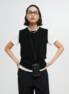 Wool Knitted Cardigan Vest Two-Piece Set