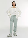 Cotton Blend Long-Sleeved Shirt