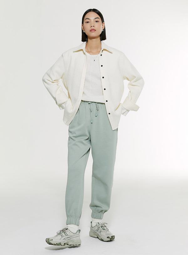 Cotton Blend Long-Sleeved Shirt