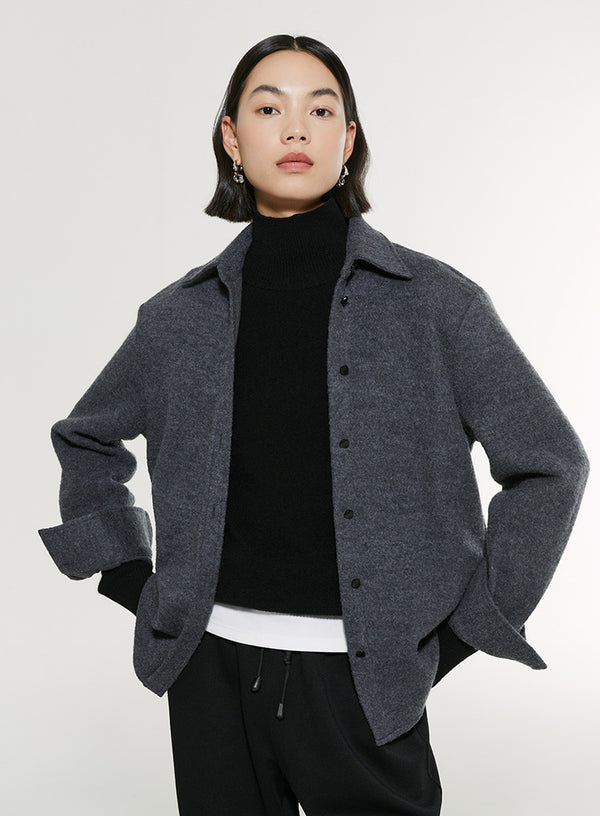 Cotton Blend Long-Sleeved Shirt