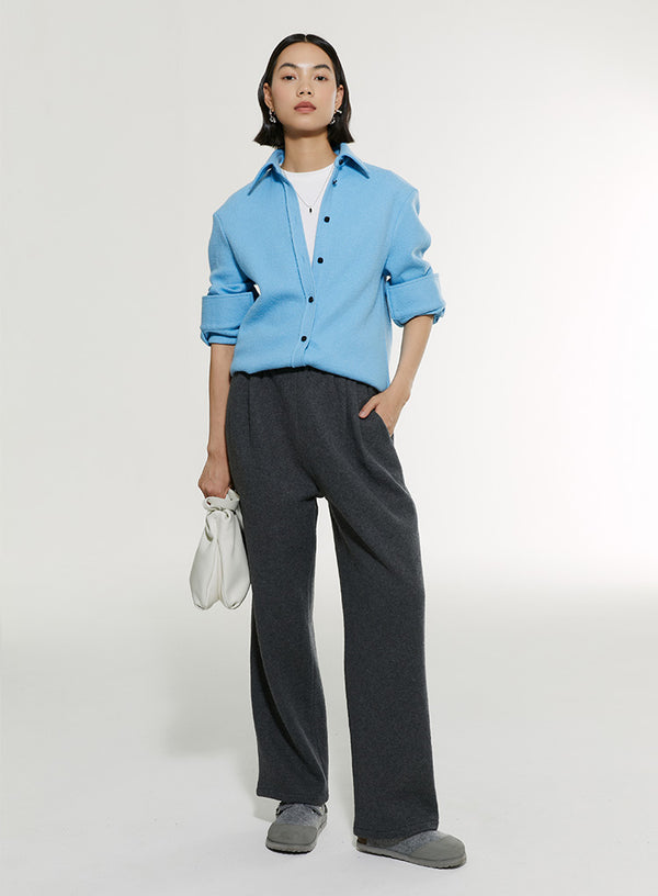 Cotton Blend Long-Sleeved Shirt