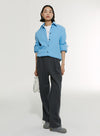 Cotton Blend Long-Sleeved Shirt