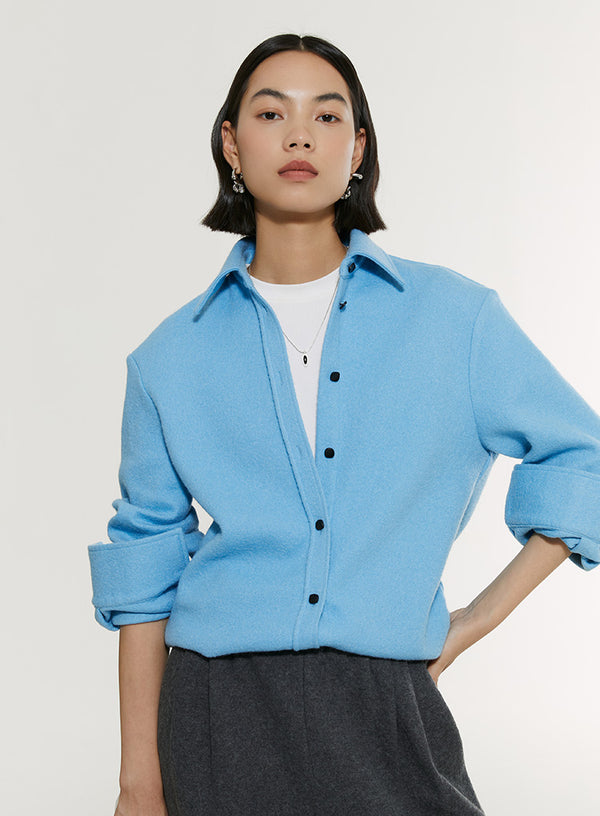 Cotton Blend Long-Sleeved Shirt