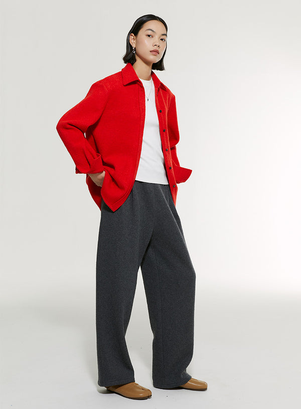 Cotton Blend Long-Sleeved Shirt