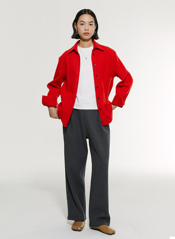 Cotton Blend Long-Sleeved Shirt