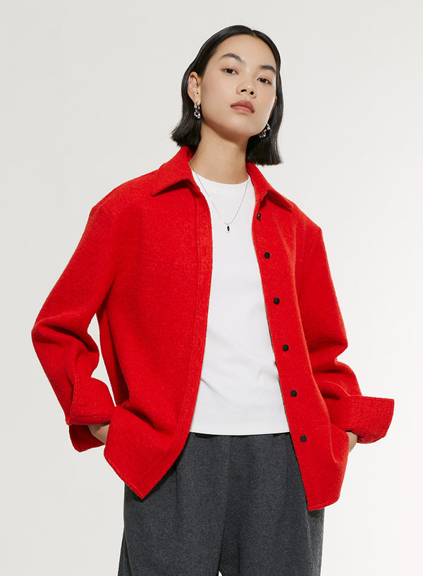 Cotton Blend Long-Sleeved Shirt