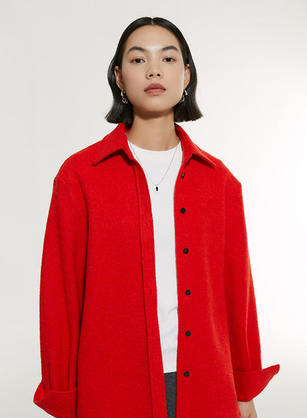Cotton Blend Long-Sleeved Shirt