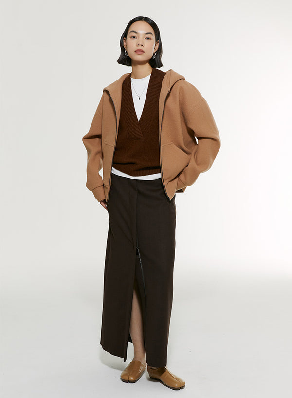Drawstring Jacket Removable Hood