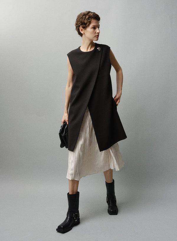 Irregular Vest Long Dresses Two-Piece Set