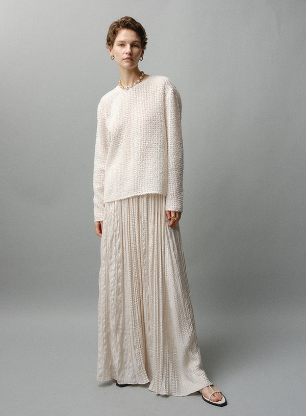 Soft Mesh Hollow Knit Sweater