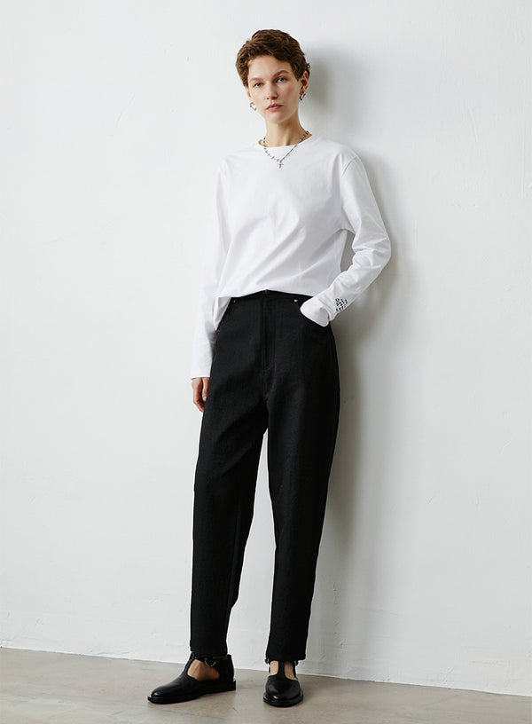 Twill Straight Leg Casual Pants