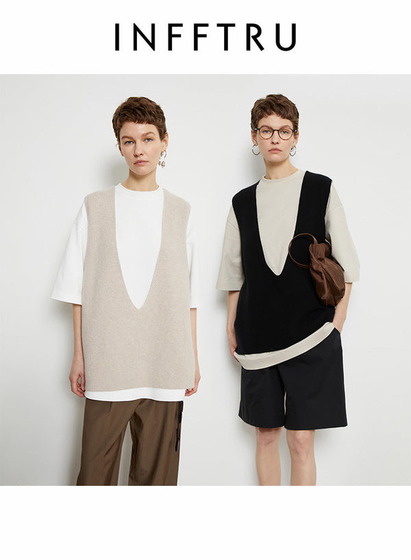 Cashmere Deep V-Neck Vest