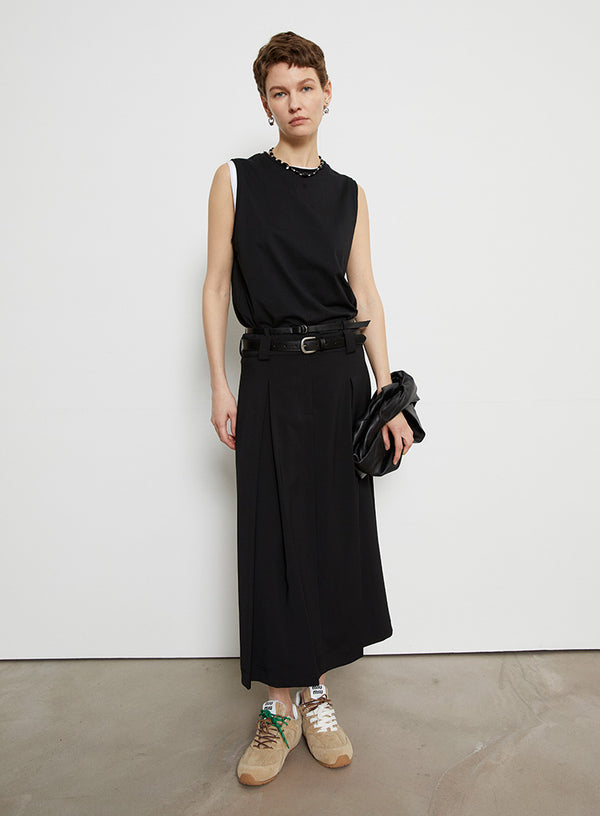 U-hals farveblok tanktop