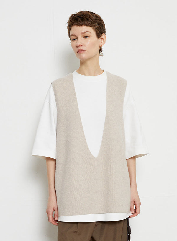 Cashmere Deep V-Neck Vest