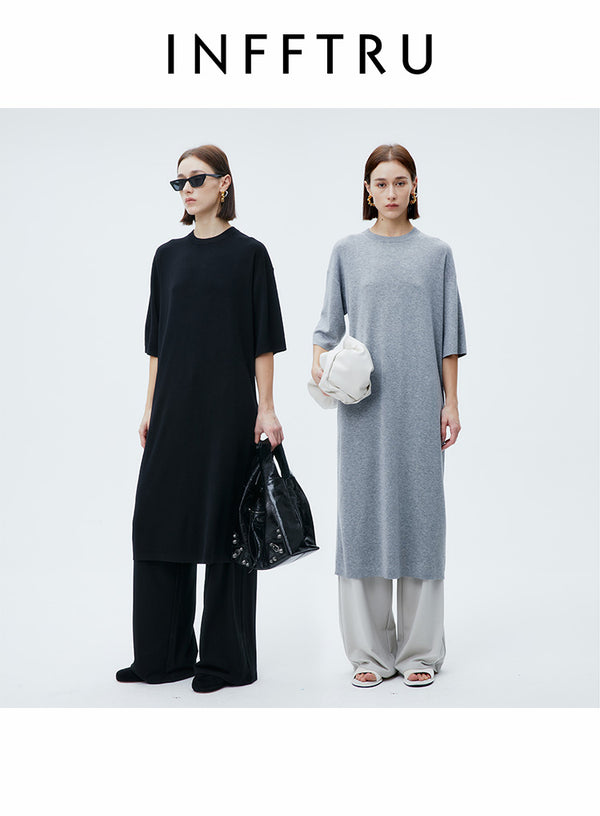 High Waisted Drawstring Straight Wide Leg Pants