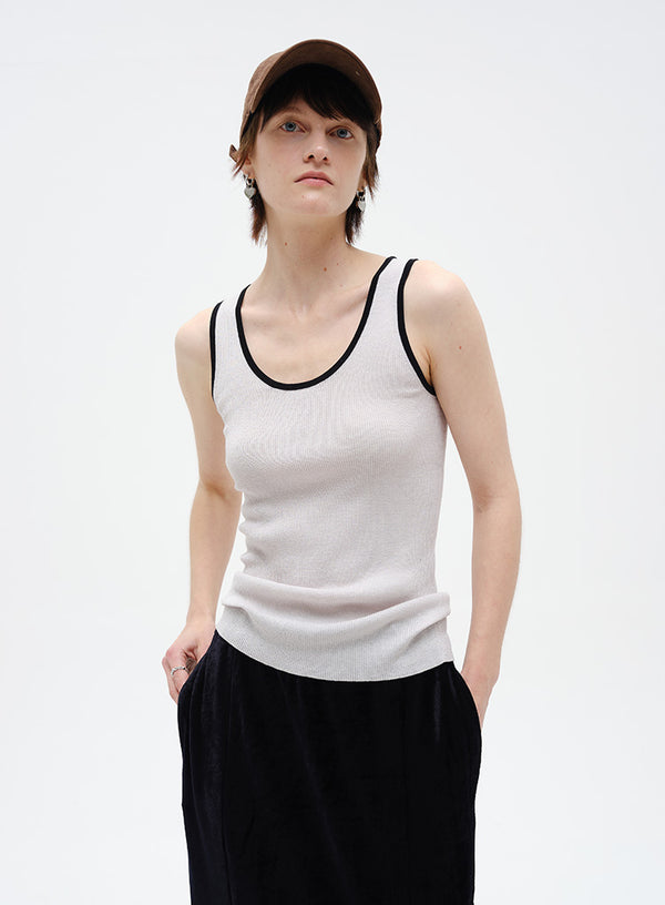 U-Neck Color Block Tank Top