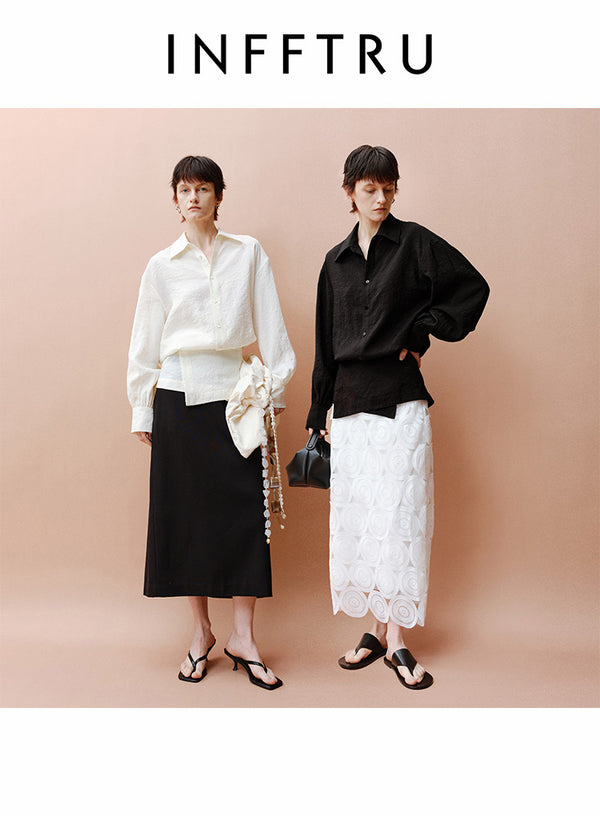 Modal Silhouetted Waistband Shirt