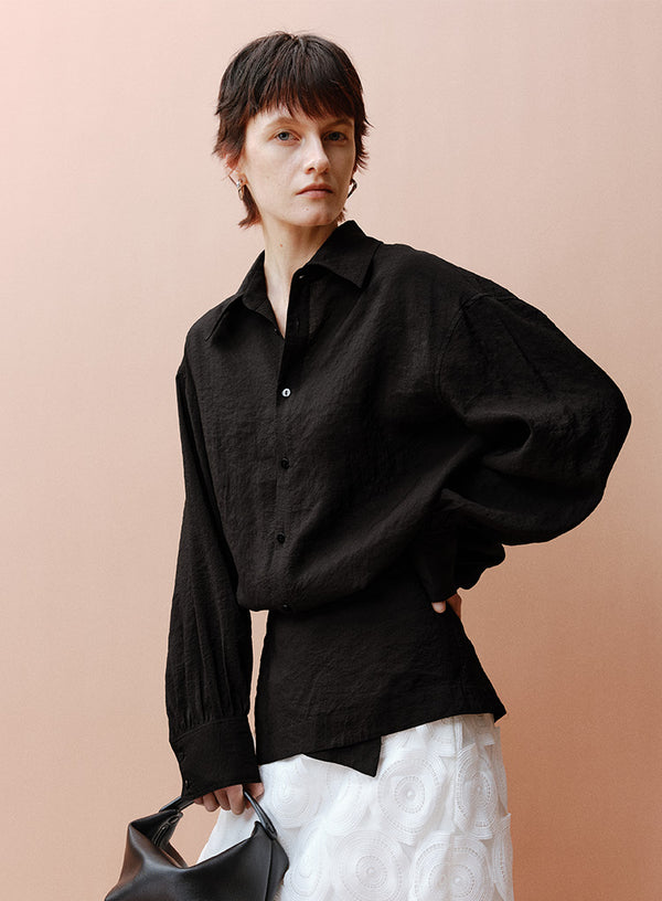 Modal Silhouetted Waistband Shirt