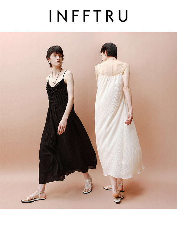 Elegant Pleated Slip Dress