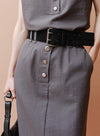 Classic Wide Waisted Straight Leg Skirt
