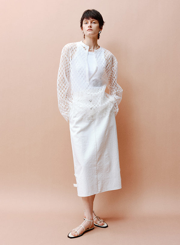 Classic Wide Waisted Straight Leg Skirt