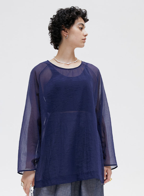 Sommer Slim rundhalset langærmet T-shirt