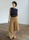 Wool High Waisted Casual Straight Leg Pants