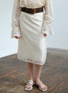 Elegant Circular Hollow Lace Skirt