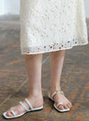 Elegant Circular Hollow Lace Skirt