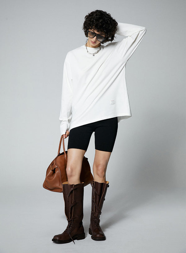 Cotton Oversize Long Sleeves T-shirt