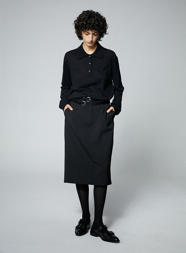 H-shape Polo Long Sleeves T-shirt