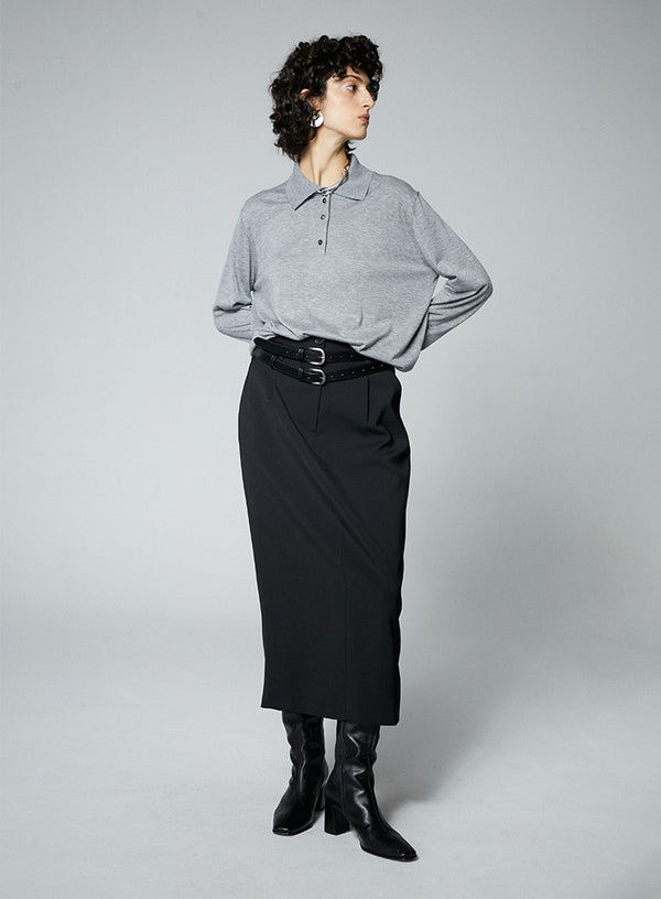 H-shape Polo Long Sleeves T-shirt