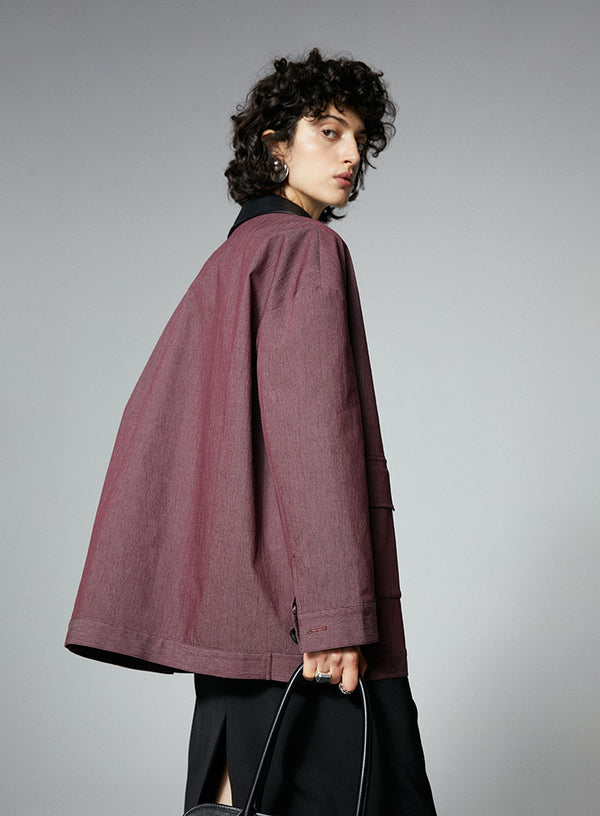 H-shape Silhouette Short Coat