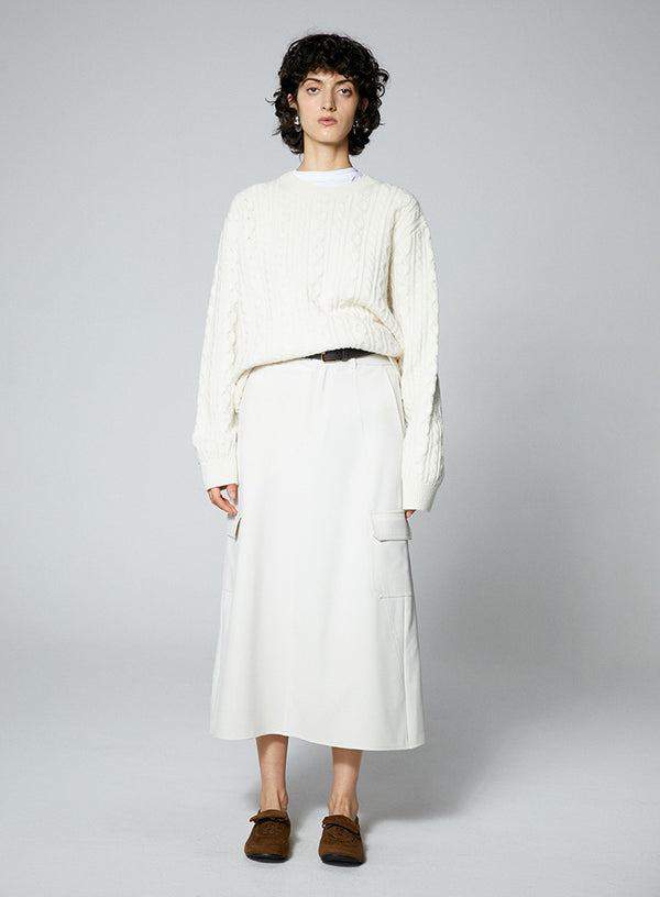 Pocket Straight Shape Skirt