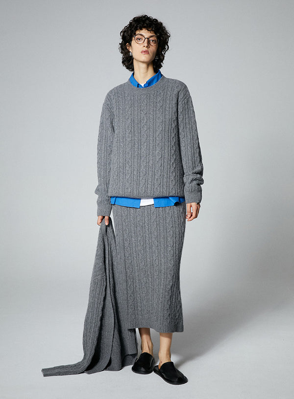 Vintage Knitting Twists Wool Skirt