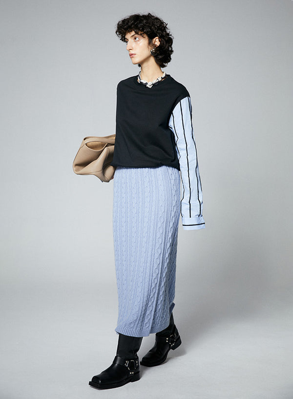 Knitting Twists Wool Skirt