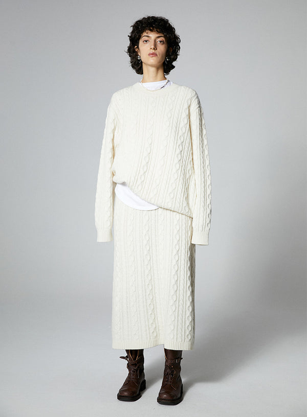 Knitting Twists Wool Skirt