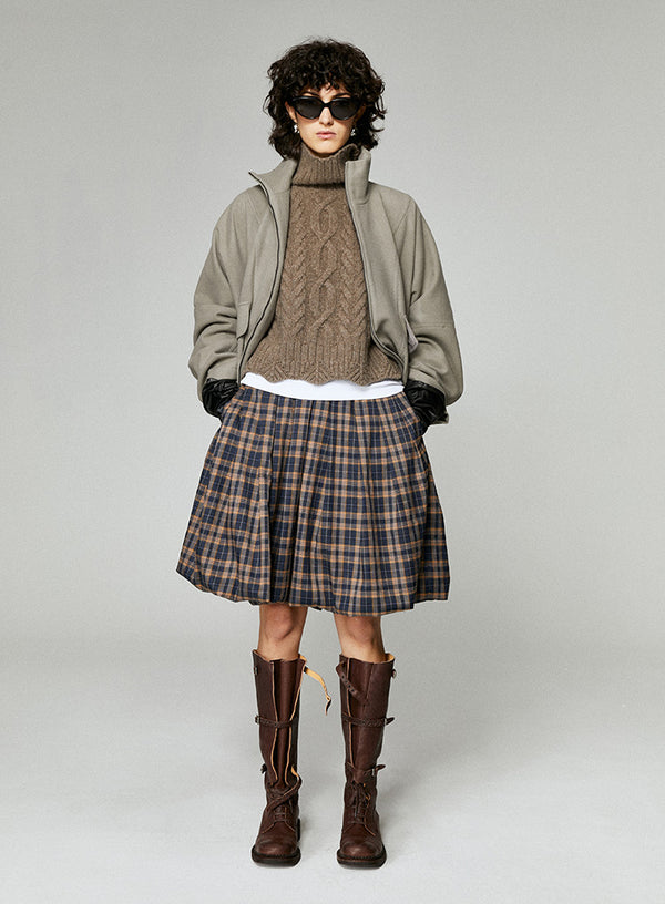 Retro Plaid A-Line Short Skirt