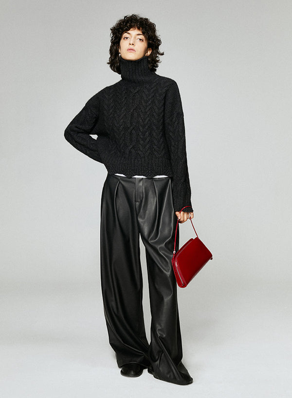 Knitted Yak Wool Turtleneck Sweater