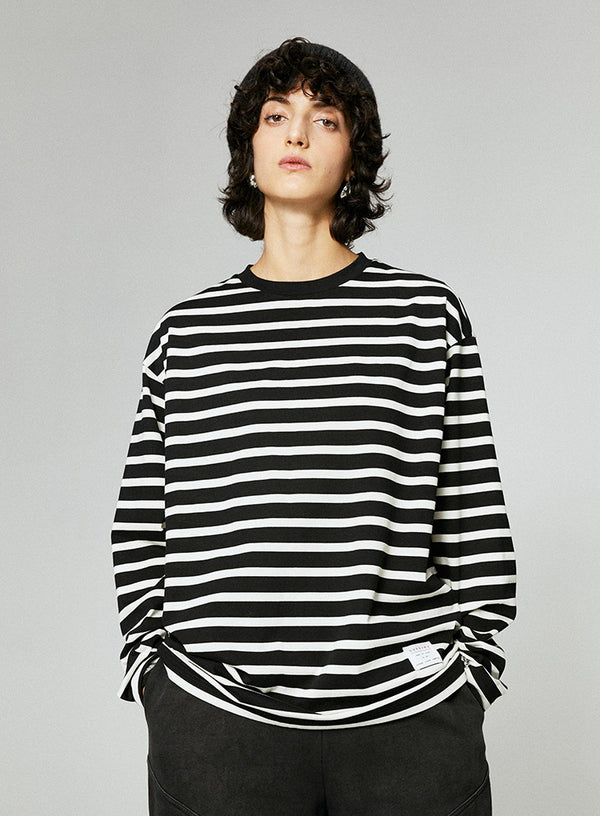 Striped Loose Long-Sleeved T-Shirt