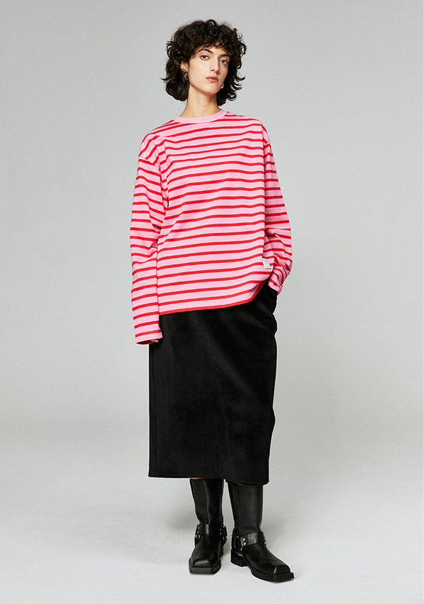 Striped Loose Long-Sleeved T-Shirt