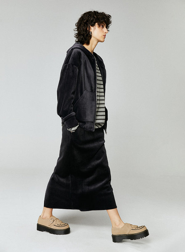 Retro Corduroy Hoodie Jacket